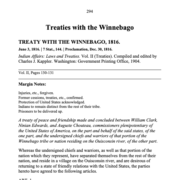 Image of page 1 of 1832 treaty